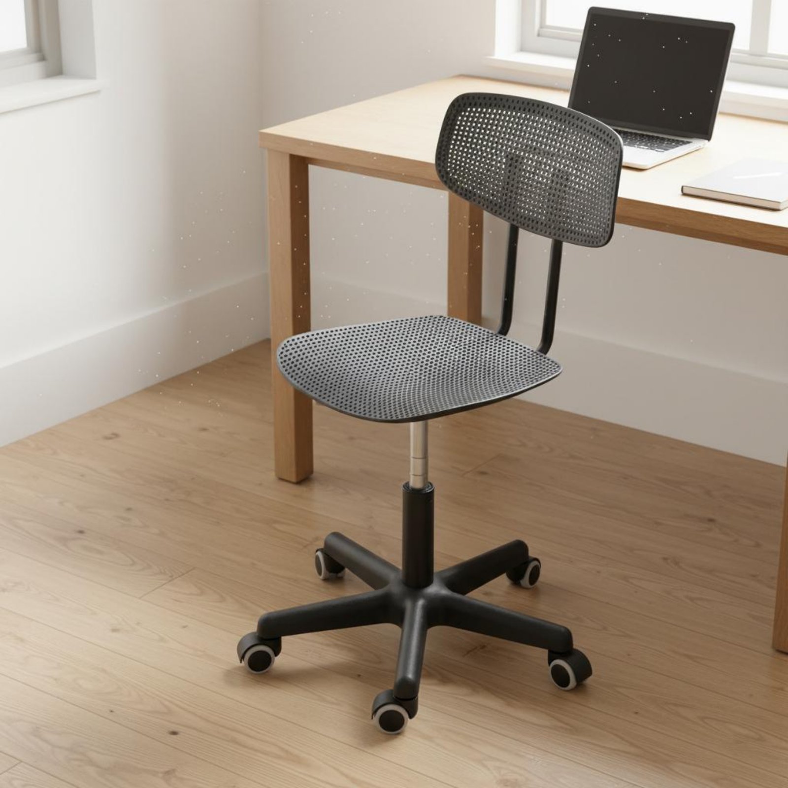 Office Furniture Commercial - Adjustable Rolling Desk Chair Breathable Design
