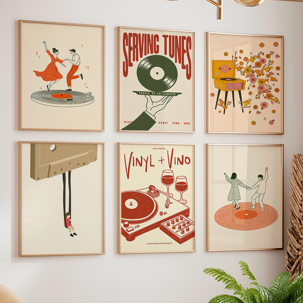 Office Furniture Equipment - 1pc Vintage Music Canvas Poster Unframed