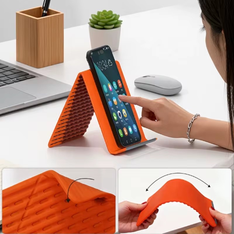 Adjustable Laptop Table - Flexible Foldable Silicone Phone Holder Portable