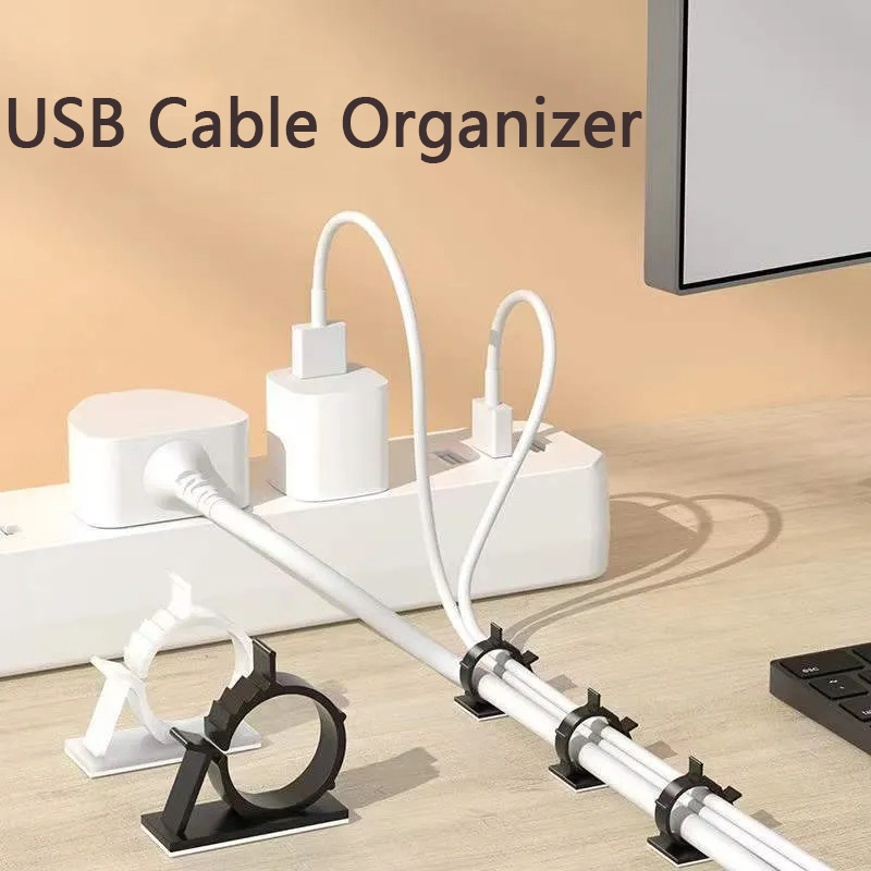 Adjustable Laptop Table - Cable Organizer Self Adhesive Cable Clips