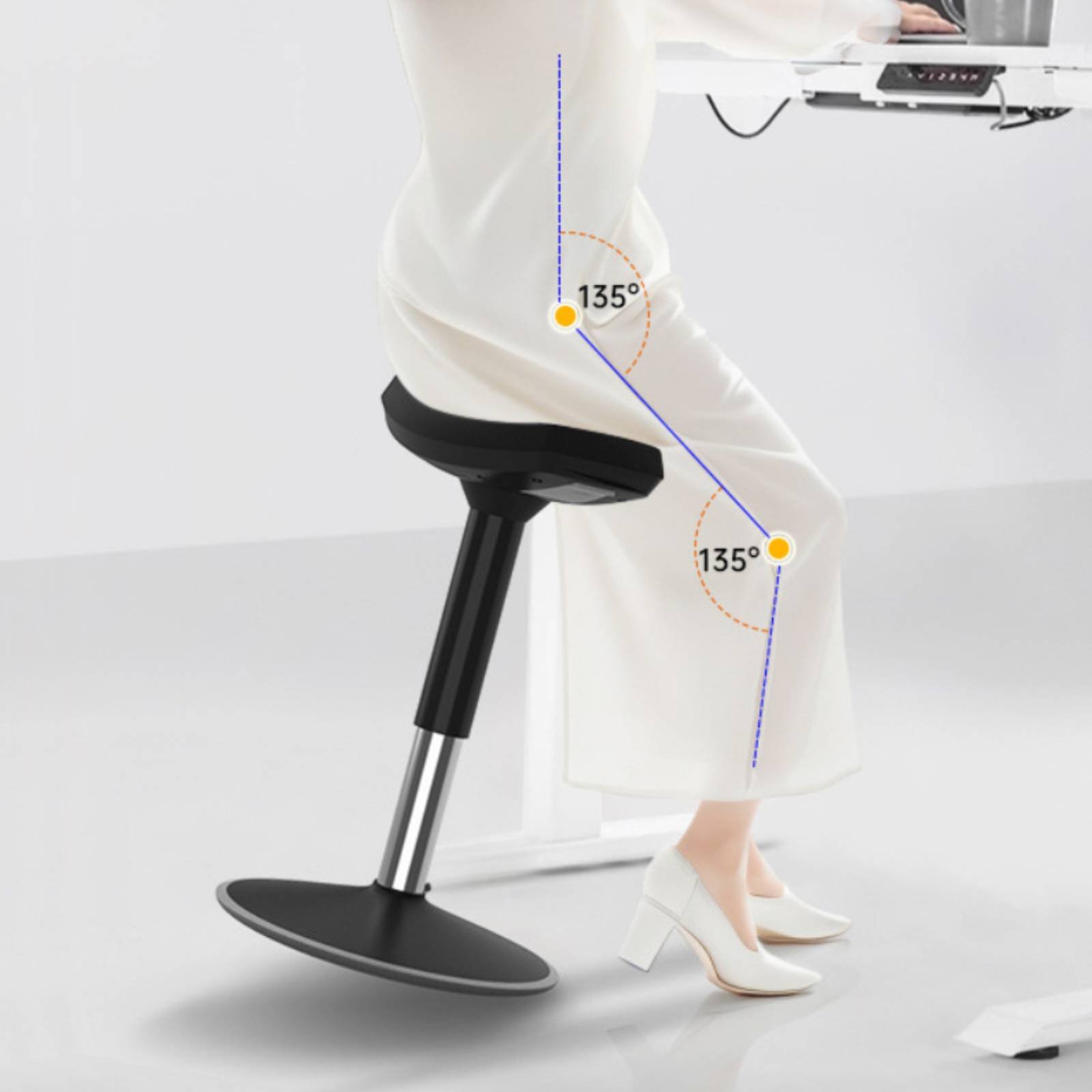 Office Furniture Commercial - Saddle Stool Comfortable Long Sitting Saddle