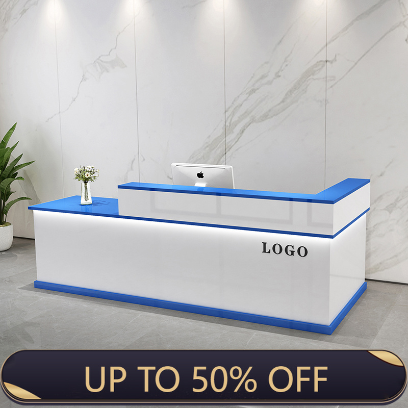 Office Furniture Usa - Storage Luxury Reception Desk Senior Custom