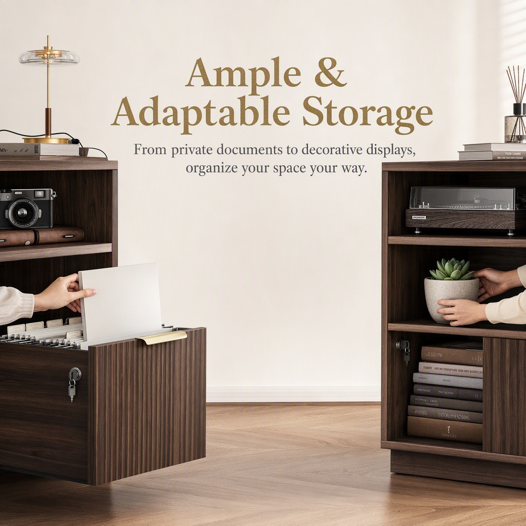 4 Drawer File Cabinet, Fluted  - Office Furniture Filing Cabinets ulasan dan harga