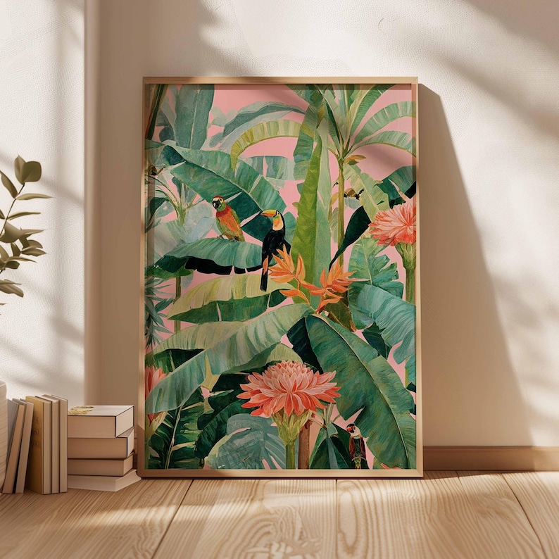 1pc Retro Tropical Canvas Post - Office Furniture Equipment ulasan dan harga