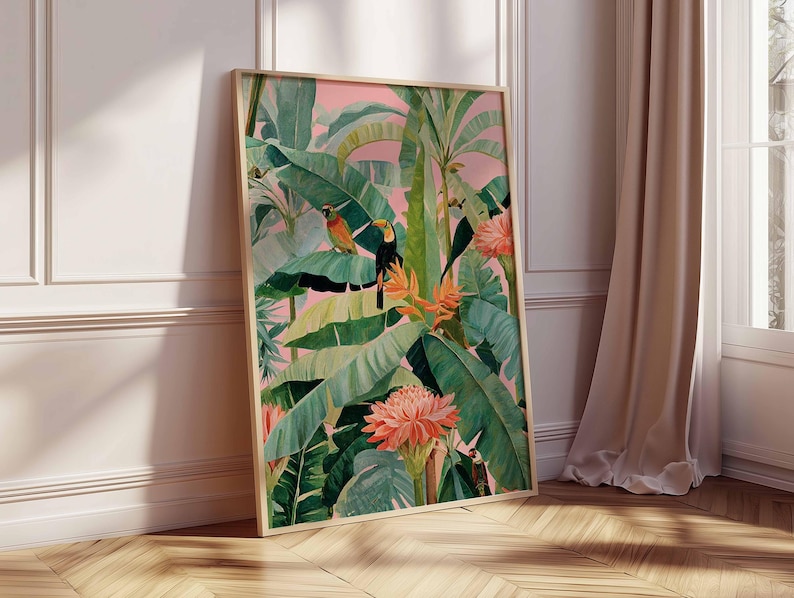 1pc Retro Tropical Canvas Post - Office Furniture Equipment ulasan dan harga