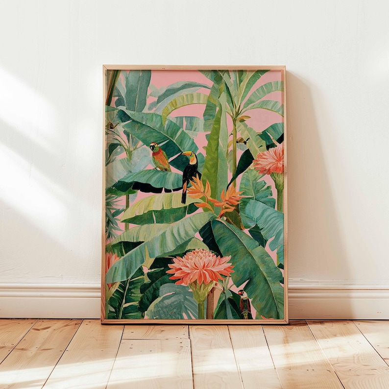 1pc Retro Tropical Canvas Post - Office Furniture Equipment ulasan dan harga