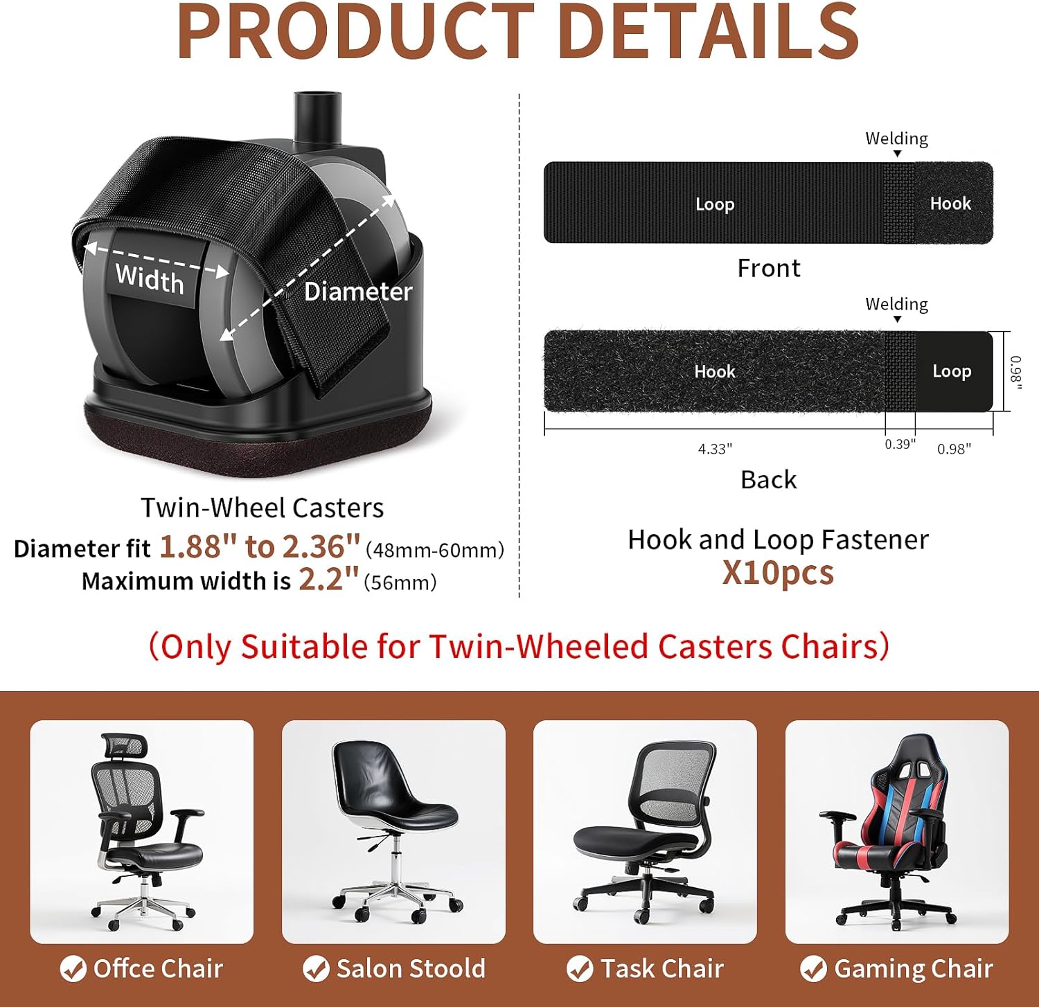 5PCS Chair Leg Protectors Offi - Office Furniture Equipment ulasan dan harga