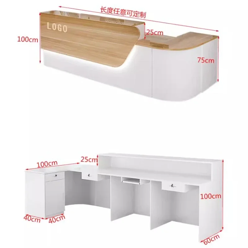 Storage Luxury Reception Desk  - Office Furniture Usa ulasan dan harga