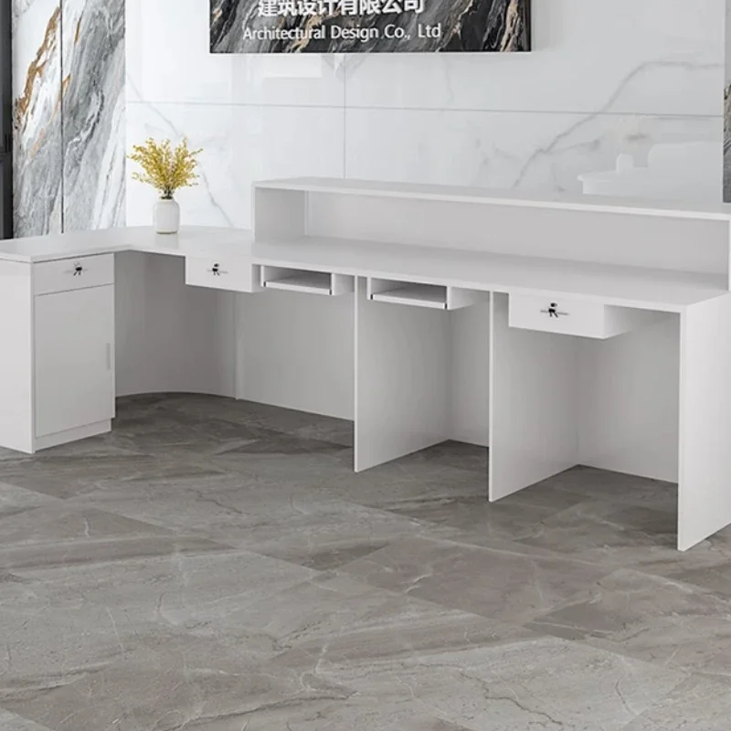 Storage Luxury Reception Desk  - Office Furniture Usa ulasan dan harga