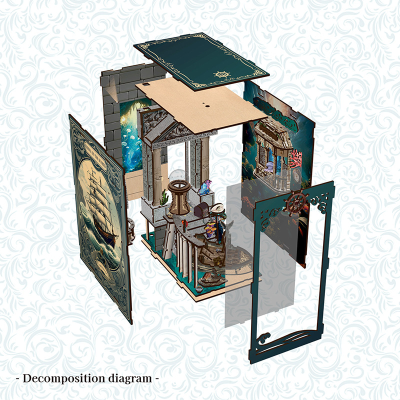 3D Wooden DIY Bookend Puzzle H - Office Furniture Equipment ulasan dan harga