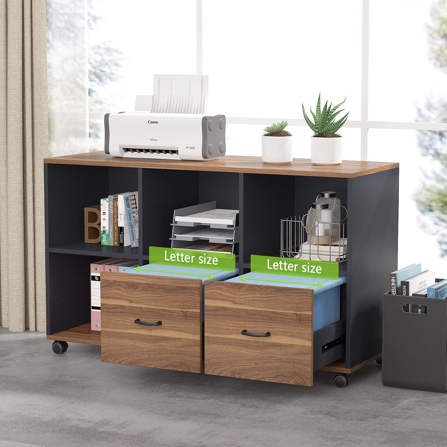 L-Shaped Executive Desk & File - Office Furniture Filing Cabinets ulasan dan harga