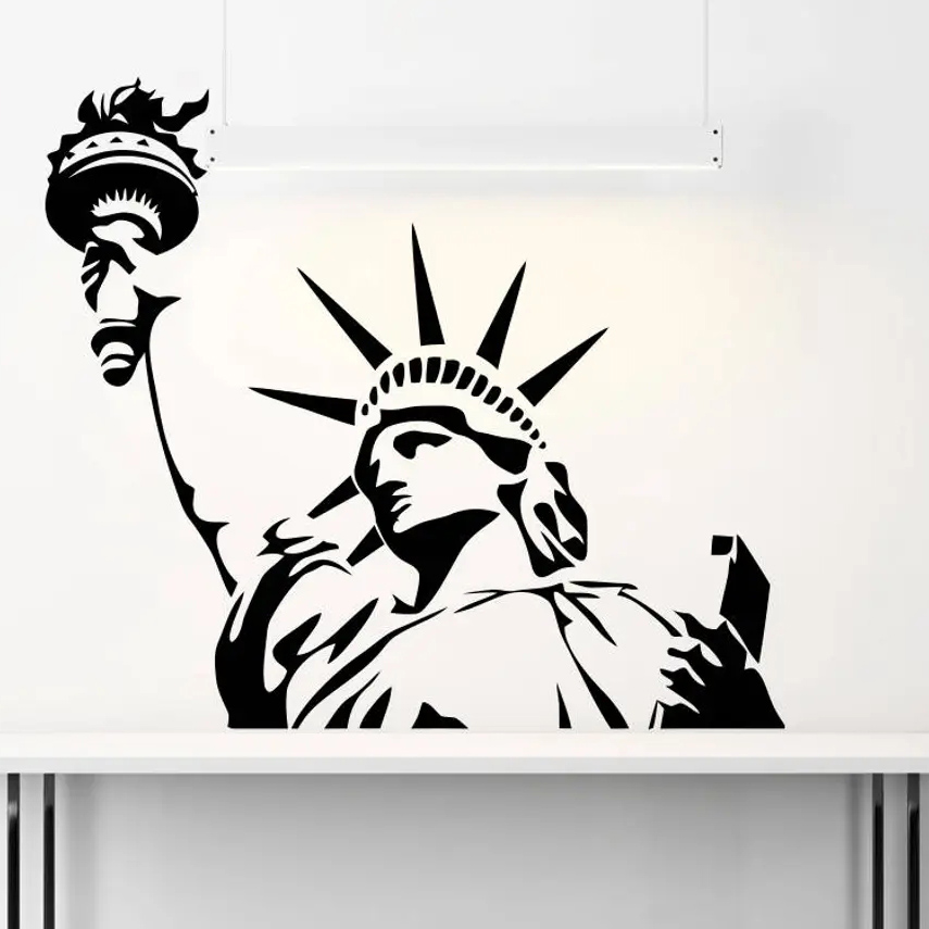 USA Statue of Liberty Wall Sti - Office Furniture Usa ulasan dan harga