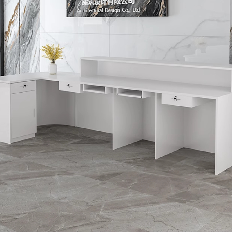 Storage Luxury Reception Desk  - Office Furniture Usa ulasan dan harga