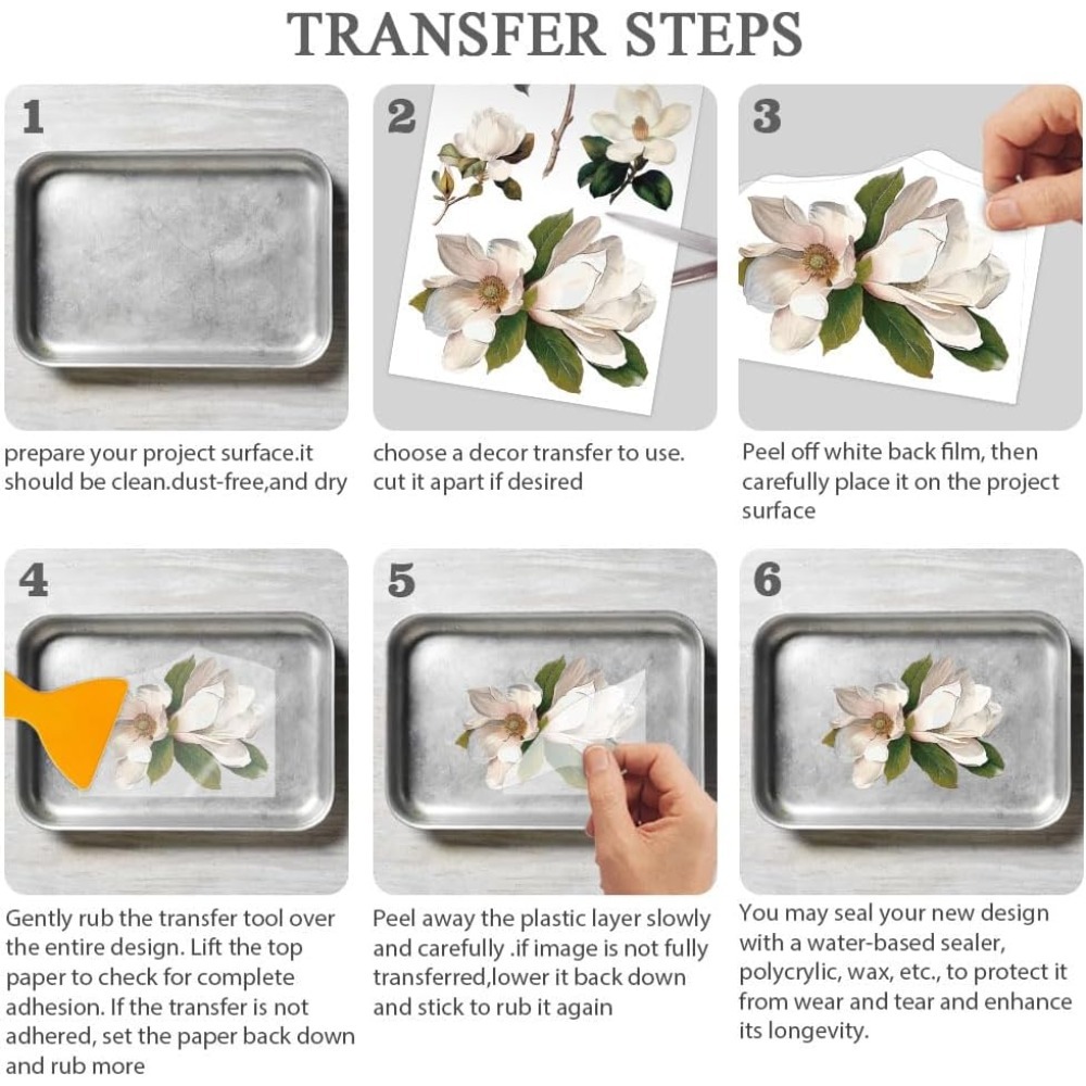 3pcs/Set Rose Rub on Transfers - Office Furniture Equipment ulasan dan harga
