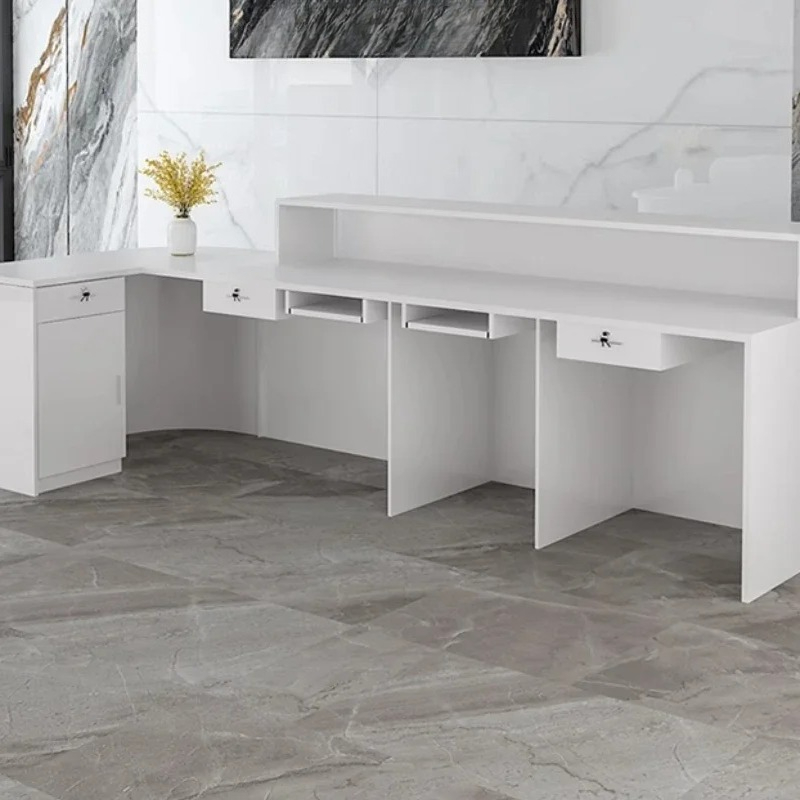 Storage Luxury Reception Desk  - Office Furniture Usa ulasan dan harga