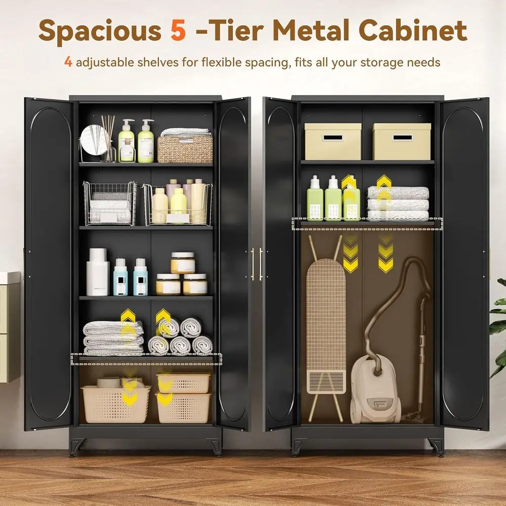 75 Tall Metal Kitchen Pantry C - Office Storage Cabinet ulasan dan harga