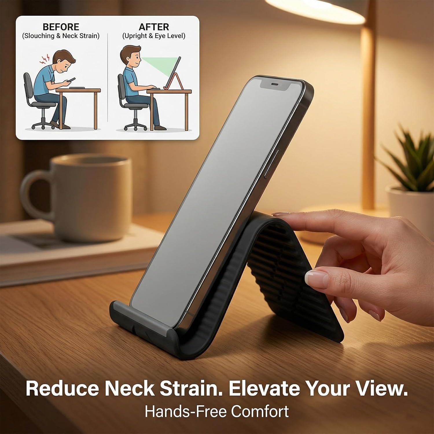 Flexible Foldable Silicone Pho - Adjustable Laptop Table ulasan dan harga