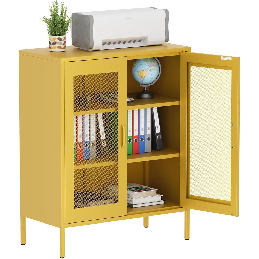 Mesh Metal Storage Cabinet wit - Office Storage Cabinet ulasan dan harga