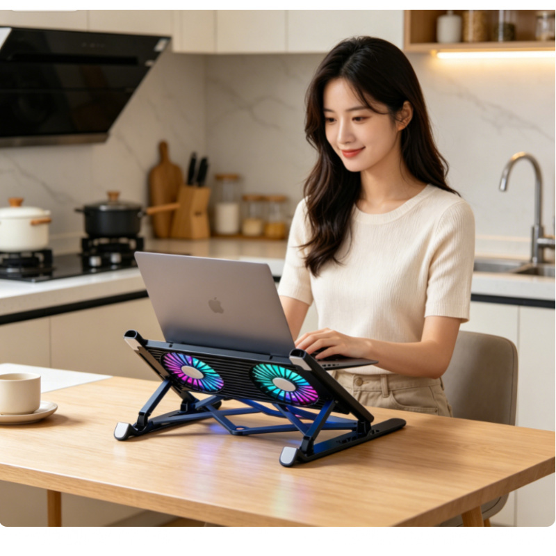 New Laptop Cooler Base Stand F - Adjustable Laptop Table ulasan dan harga