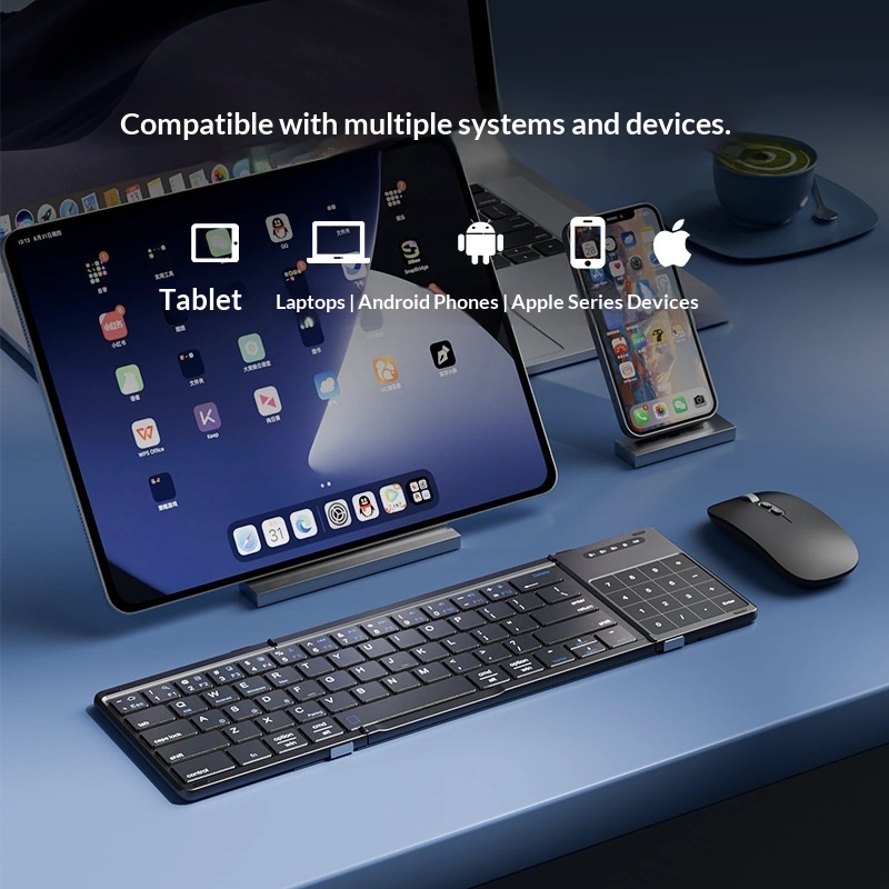 Mengzu Tri Fold Wireless Bluet - Adjustable Laptop Table ulasan dan harga