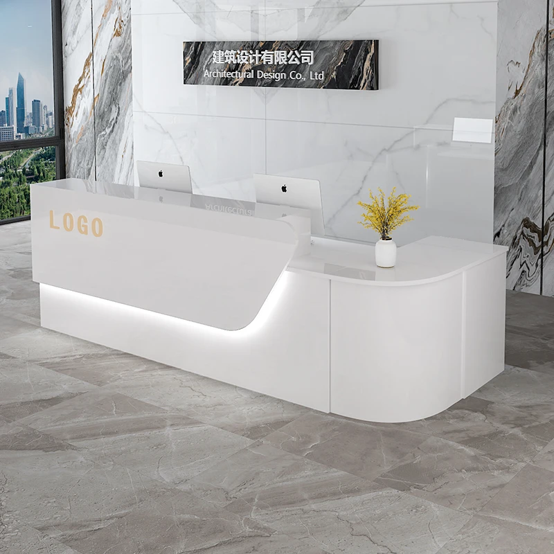 Storage Luxury Reception Desk  - Office Furniture Usa ulasan dan harga